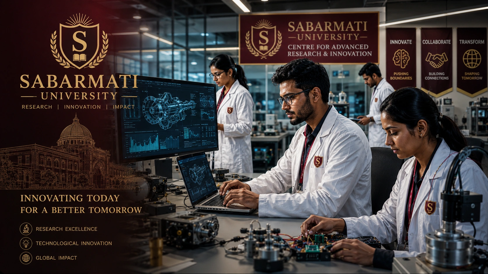 Indian University Research Scholars in High-Tech Lab